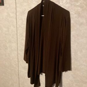 3x brown cardigan